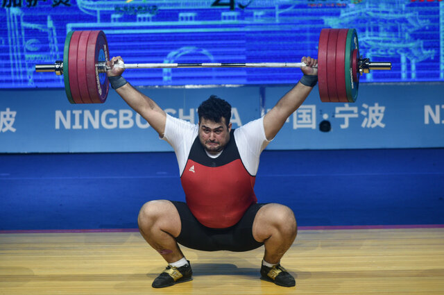 قهرمانی علی داوودی در سنگین وزن وزنه برداری آسیا