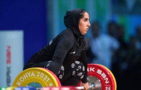 کسب یک طلا و دو برنز الهام حسینی در مسابقات وزنه برداری بانوان کشورهای اسلامی