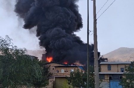آتش سوزی شرکت پتروپالایش گهر دورود